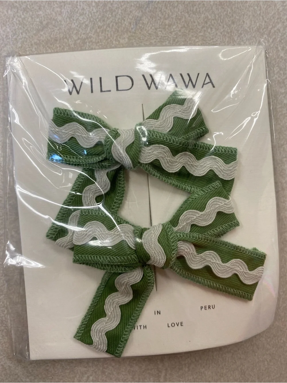 Wild Wawa La Vie en Palm Rickrack Clip Set / NIB